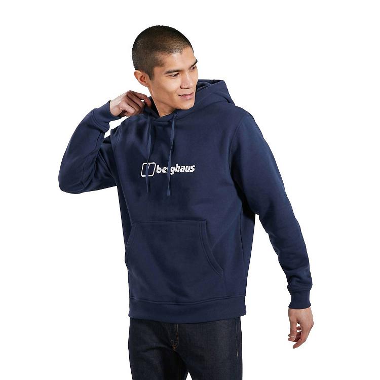Pánska Mikiny Berghaus Logo Tmavo Modre Slovensko 6042ZSCKT